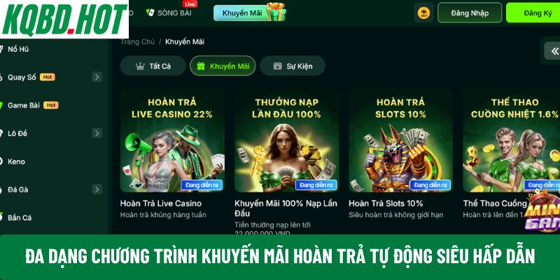 Nhà cái tung khuyến mãi theo sự kiện hấp dẫn